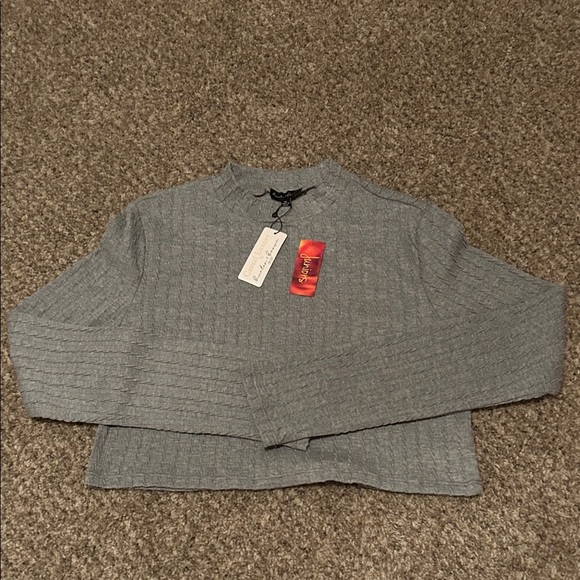 Counterparts Pants - Counterparts Heather Gray Ribbed Sweater and pants set